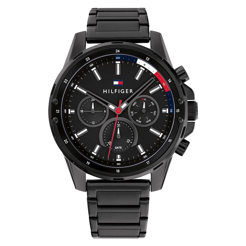 Buy Tommy Hilfiger Mens Quartz Black Stainless Steel Black Dial 44mm Watch - 1791935 in Pakistan