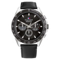 Buy Tommy Hilfiger Mens Quartz Leather Strap Black Dial 44mm Watch - 1710449 in Pakistan