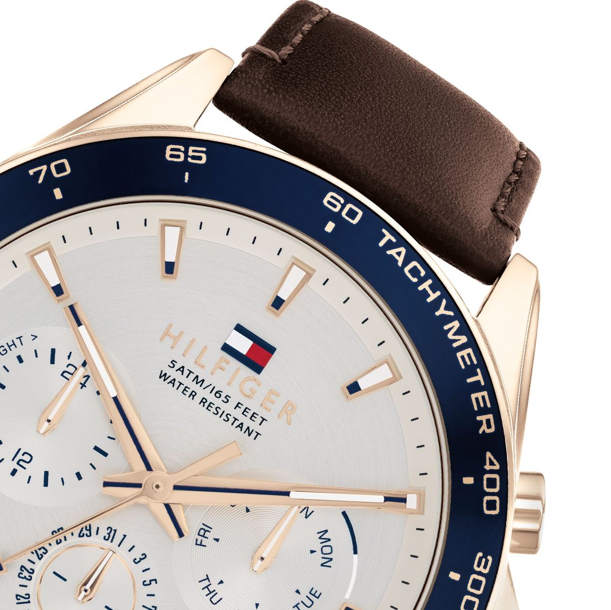Buy Tommy Hilfiger Owen White Dial Brown Leather Strap Watch for Men - 1791966 in Pakistan