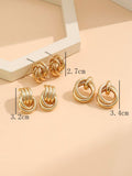 Buy SHEIN 17KM 3pairs Circle Design Earrings in Pakistan
