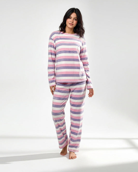 Buy Fleece Pajama Suit - Stripy Glow in Pakistan