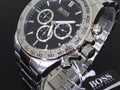Buy Hugo Boss Mens Chronograph Quartz Stainless Steel Black Dial 46mm Watch - 1512965 in Pakistan