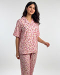Buy Sajiero Linen Pajama Suit - Blossom Dream in Pakistan
