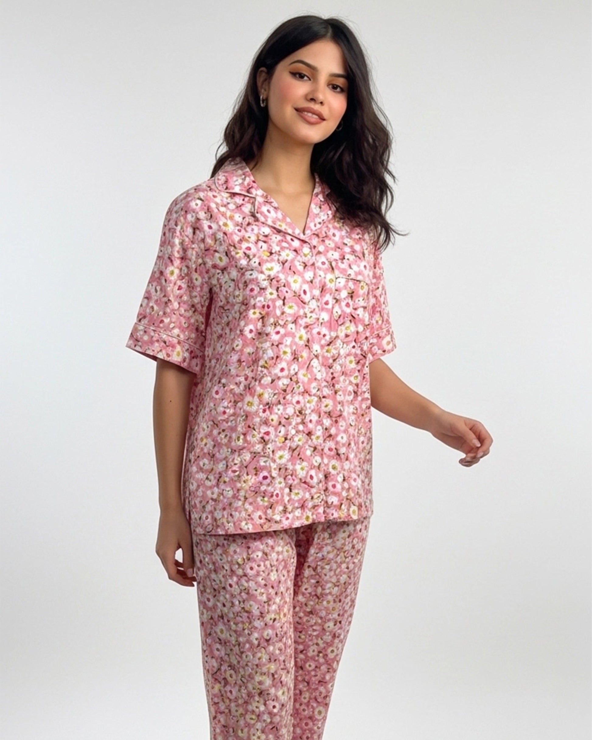 Buy Sajiero Linen Pajama Suit - Blossom Dream in Pakistan