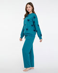 Buy Sajiero Fleece Pajama Set – Heart Cozy - Sea Green in Pakistan