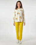 Buy Sajiero Fleece Pajama Suit - Winter Petals in Pakistan
