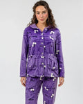 Buy Sajiero Fleece Pajama Suit - Violet Comfort in Pakistan
