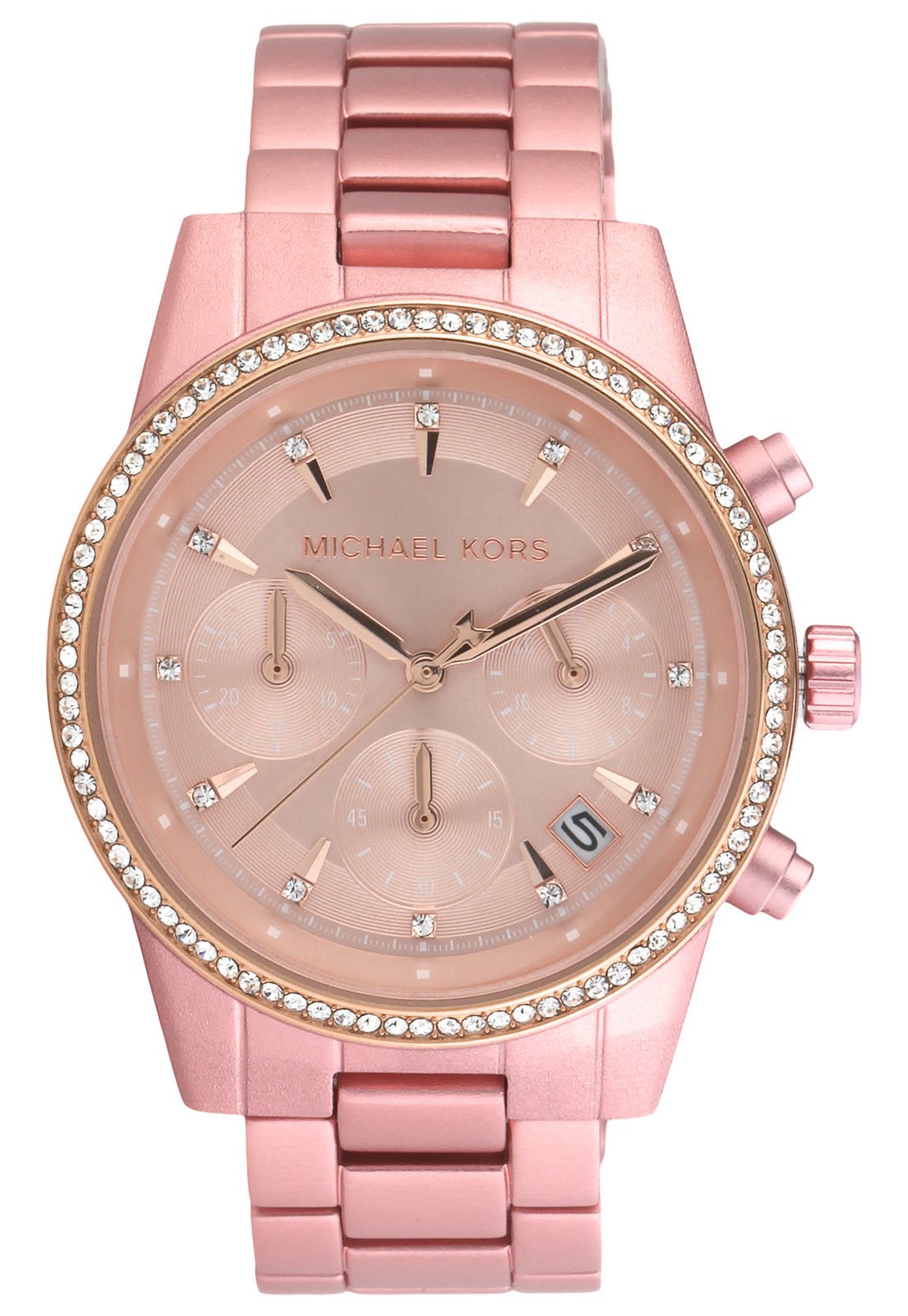 Buy Michael Kors Ritz Chronograph Pink Aluminium Watch for Women - Mk6753 in Pakistan