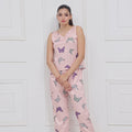Buy Sajiero Silk Sleeveless Pj Suit - Dreamy Butterfly in Pakistan