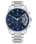 Buy Tommy Hilfiger Mens Quartz Silver Stainless Steel Blue Dial 44mm Watch - 1710448 in Pakistan