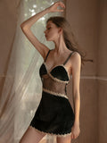Buy Florea - Velvet Lace Mesh Slip - 12067 in Pakistan