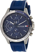 Buy Tommy Hilfiger Mens Quartz Silicone Strap Blue Dial 46mm Watch - 1791721 in Pakistan