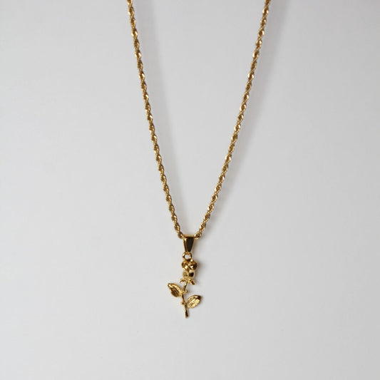 Buy Flower Rope Chain Pendant Gold in Pakistan