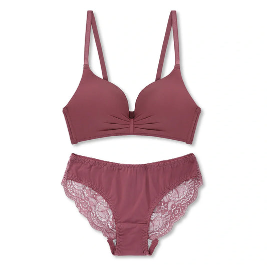 Buy Sajiero Buff Pink Padded Bra and Panty Set in Pakistan