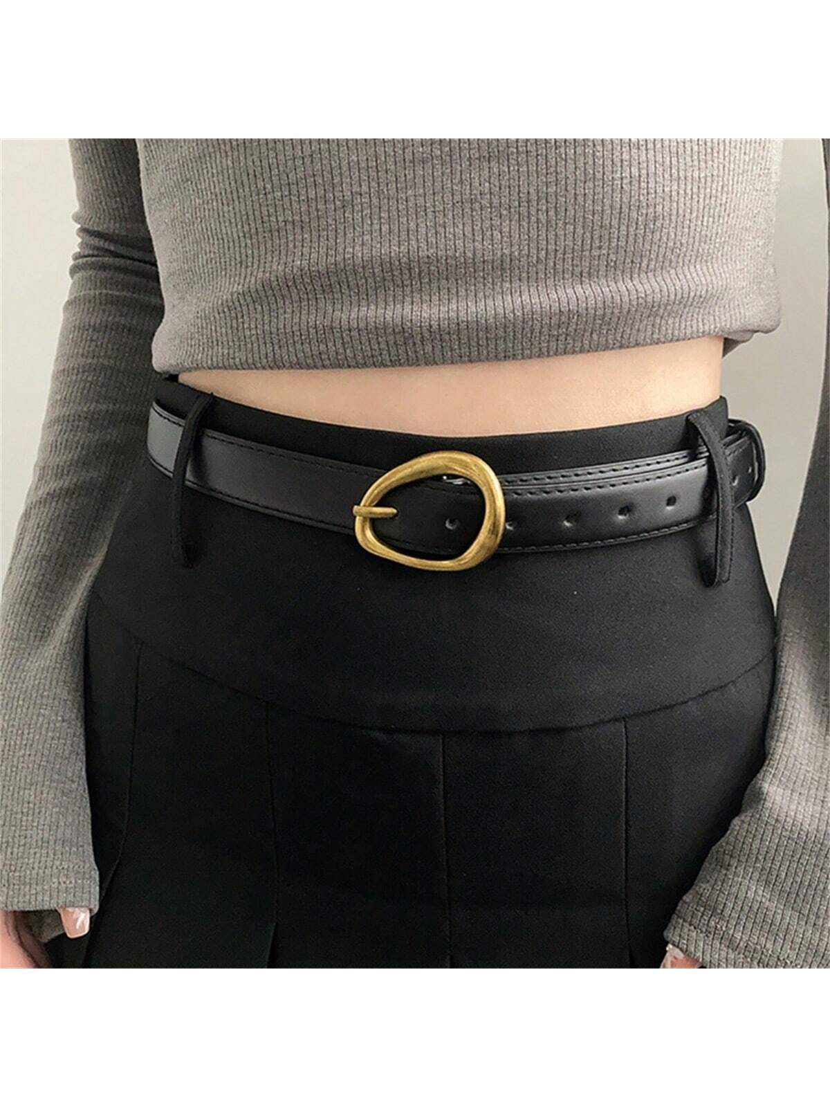 Buy SHEIN 1 Dress Ladies Design Feeling Small Asymmetrical Belt Women Retro With Skirt Thin Belt Fashionable Thin Jeans Accessories in Pakistan