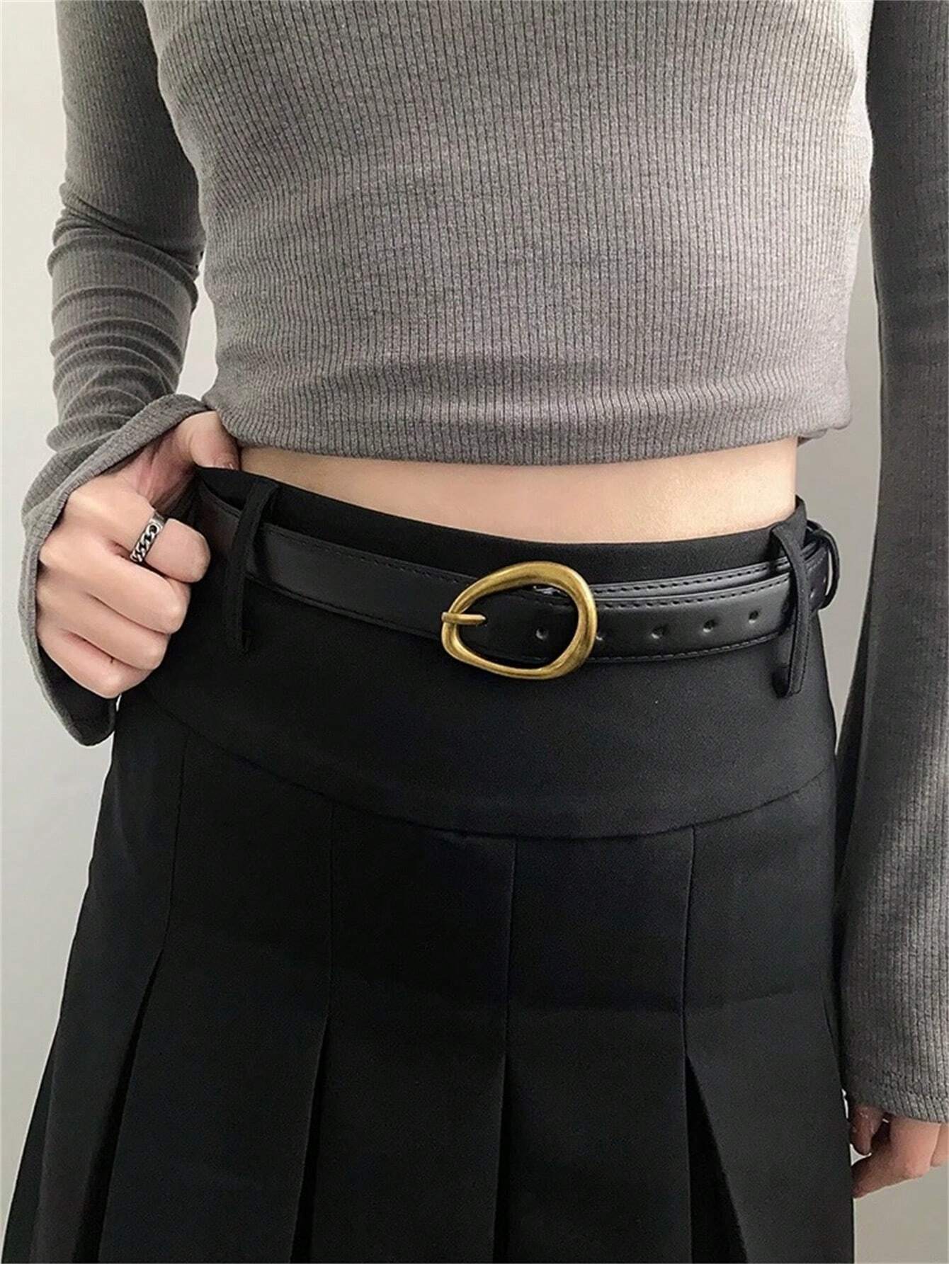 Buy SHEIN 1 Dress Ladies Design Feeling Small Asymmetrical Belt Women Retro With Skirt Thin Belt Fashionable Thin Jeans Accessories in Pakistan