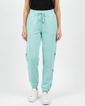 Buy Sajiero Fleece Trouser – Bow Print - Aqua Blue in Pakistan