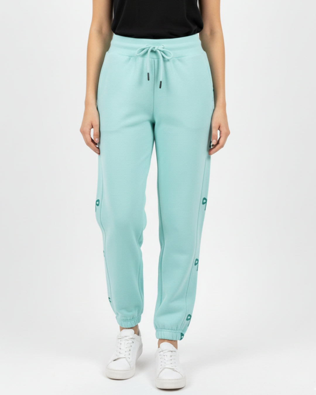 Buy Sajiero Fleece Trouser – Bow Print - Aqua Blue in Pakistan