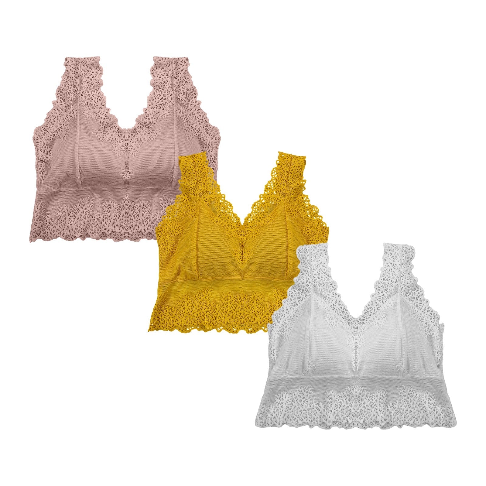 Buy Pack of 3 Bra - Flora Mesh in Pakistan