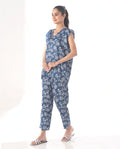 Buy Sajiero Silk PJ Set with Scrunchies - Flora Vee in Pakistan