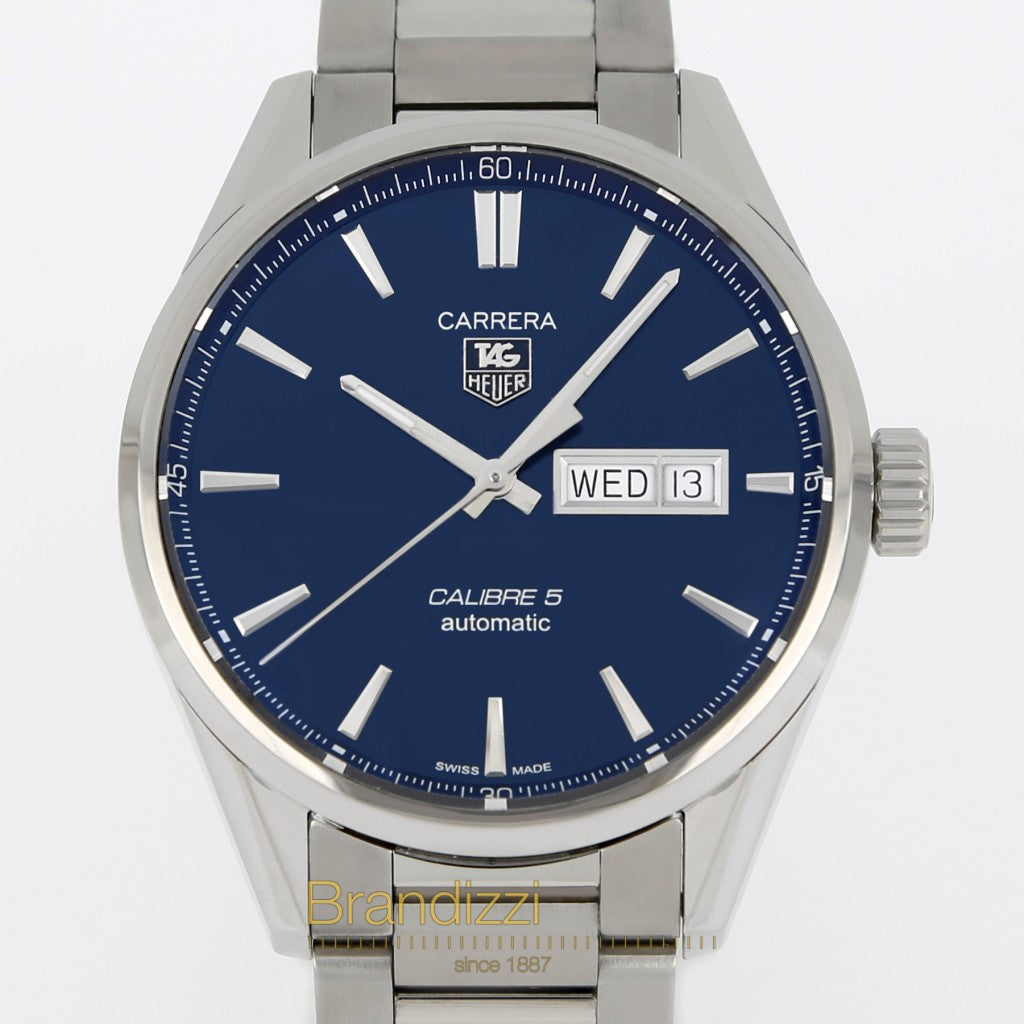 Buy Tag Heuer Carrera Calibre 5 Blue Dial Silver Steel Strap Watch for for Men - WAR201E.BA0723 in Pakistan