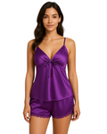 Buy Sajiero 2 Piece Inner Top and Short Silk Cami Set in Pakistan