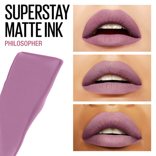 Buy Maybelline New York Super Stay Matte Ink Liquid Lipstick - 100 Philospher in Pakistan