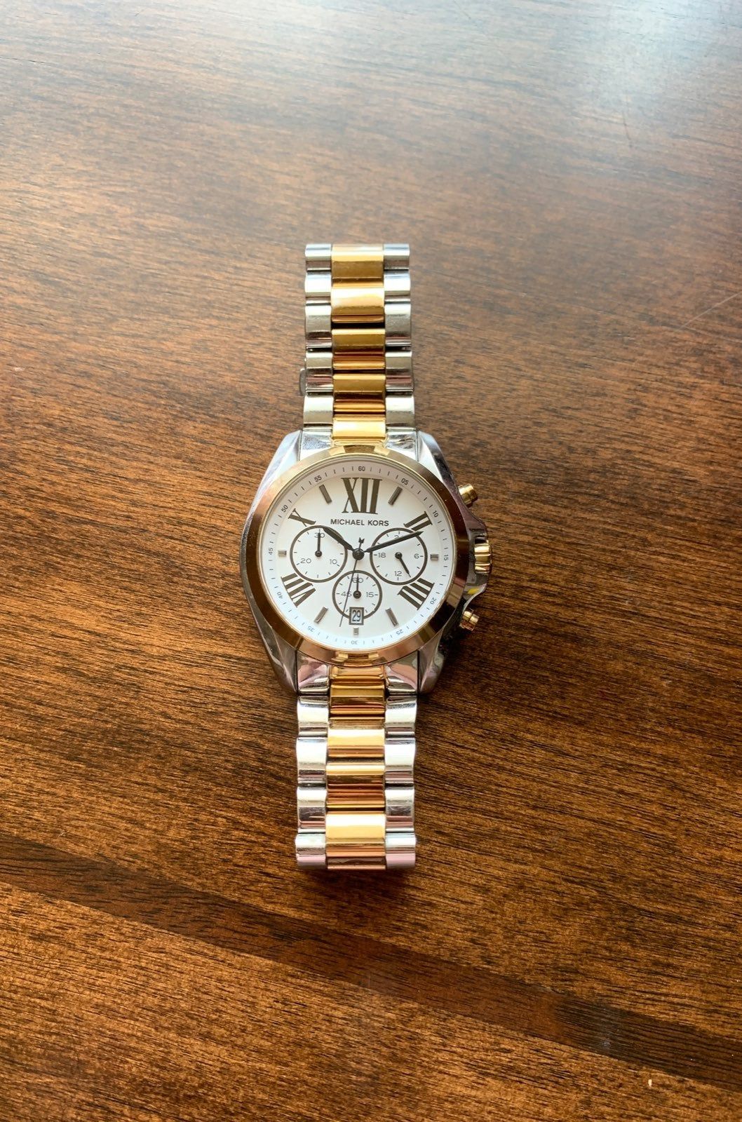 Buy Michael Kors Womens Quartz Two-tone Stainless Steel Silver Dial 39mm Watch - Mk5855 in Pakistan