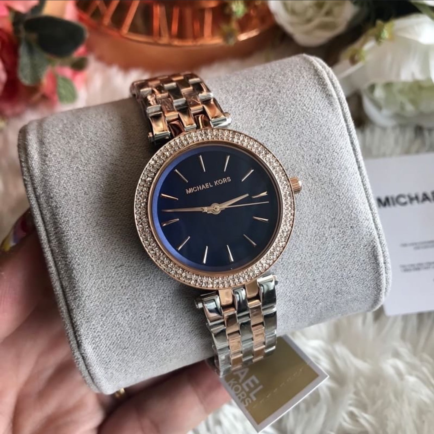 Buy Michael Kors Womens Quartz Stainless Steel Blue Mother Of Pearl Dial 33mm Watch - Mk3651 in Pakistan