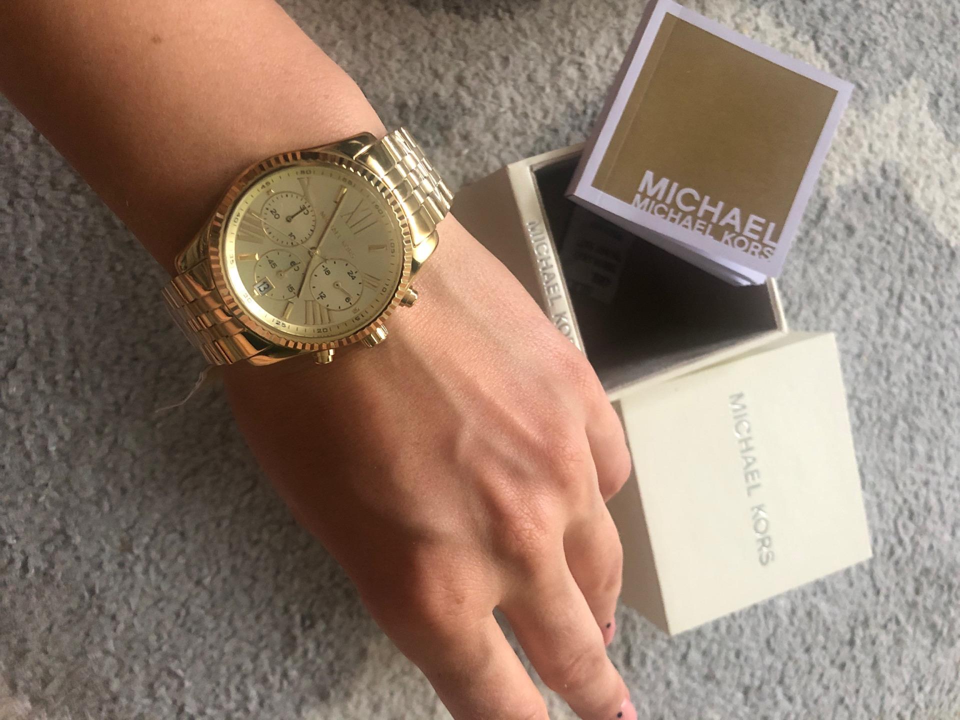 Buy Michael Kors Womens Chronograph Quartz Stainless Steel Gold Dial 38mm Watch - Mk5556 in Pakistan