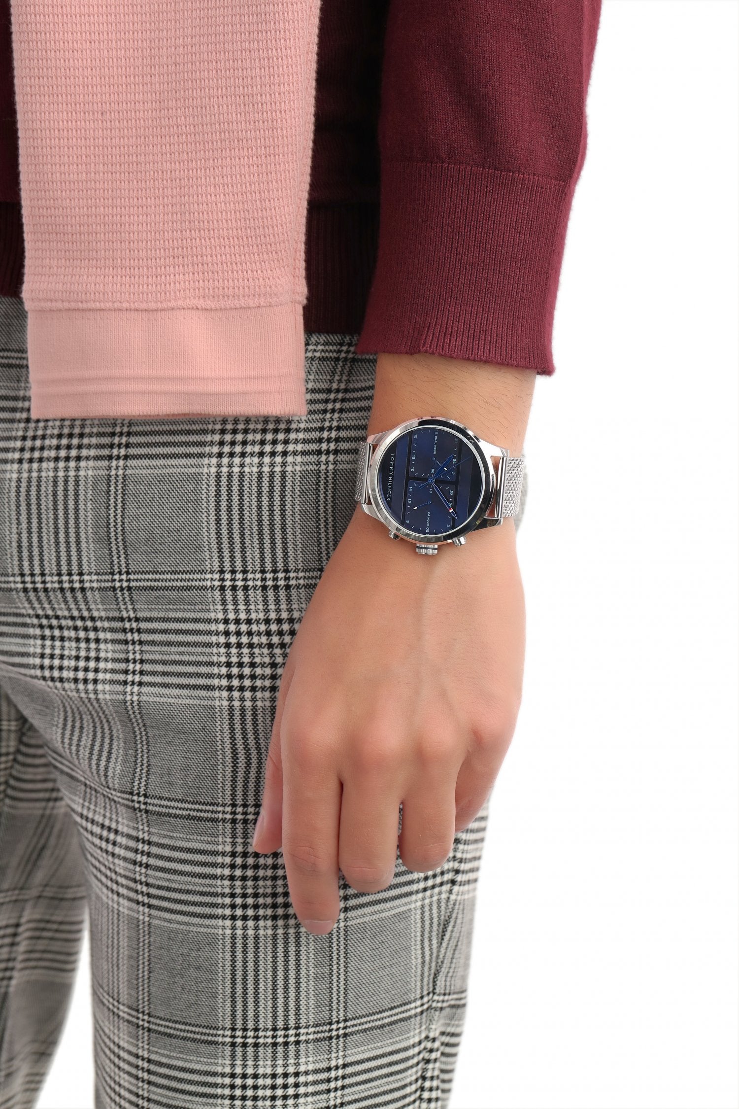 Buy Tommy Hilfiger Mens Quartz Stainless Steel Blue Dial 44mm Watch - 1791596 in Pakistan