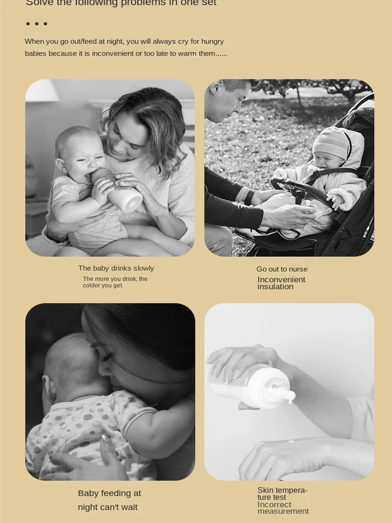 Buy SHEIN 1pc Baby 3-Gears Adjustable Cartoon Milk Bottle Insulation Cover, Thermostatic, Portable For Home & Outdoor Use in Pakistan