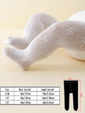 Buy SHEIN 1pc Baby Girls' White Butterfly Jacquard Fishnet Stocking, Suitable For Summer Daily Wear in Pakistan