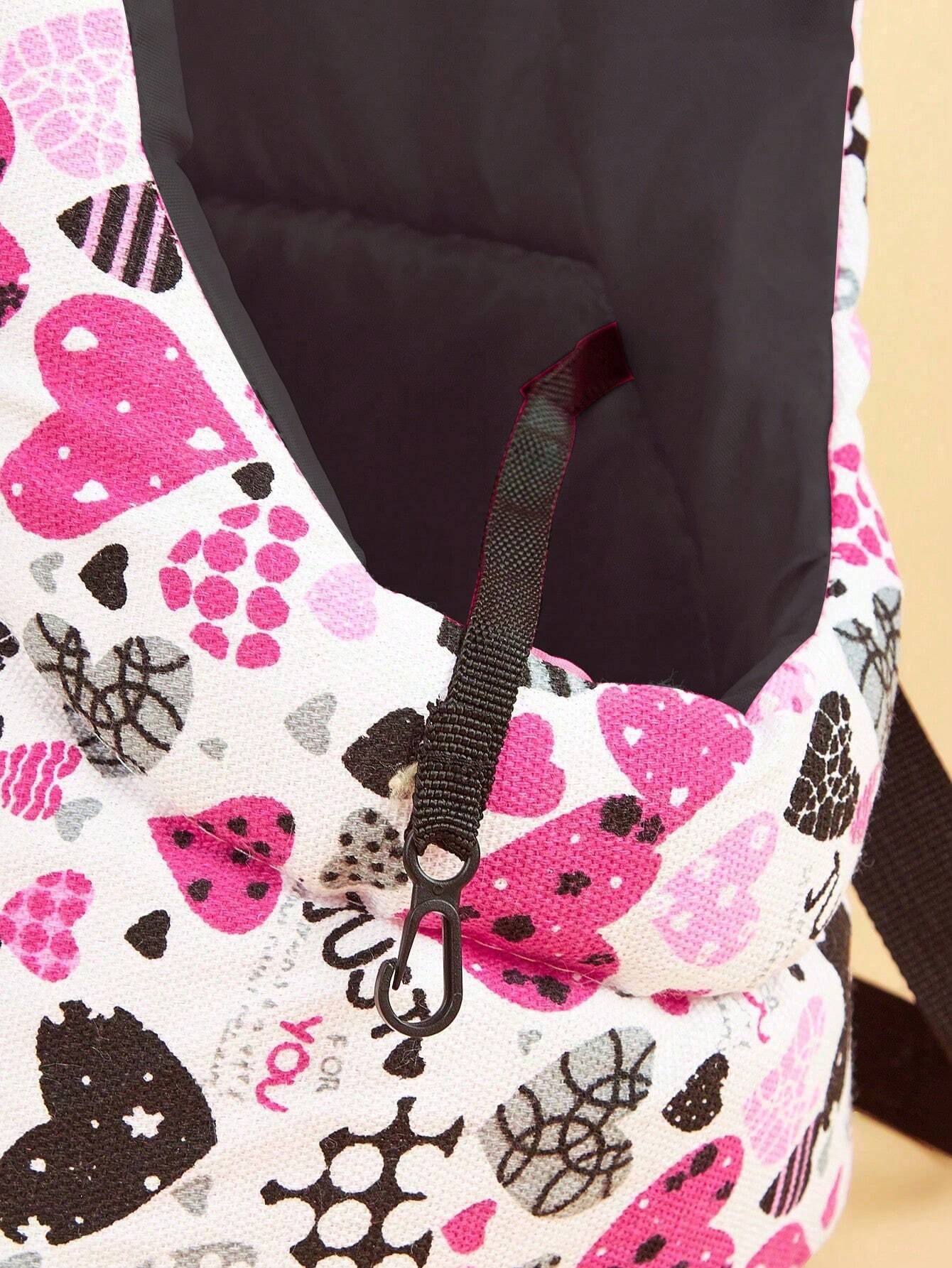 Buy SHEIN 1pc Canvas Pet Carrier Backpack Dog Sling Bag Escape Proof Suitable For Small Dogs Outdoor Travel Pet Supplies in Pakistan