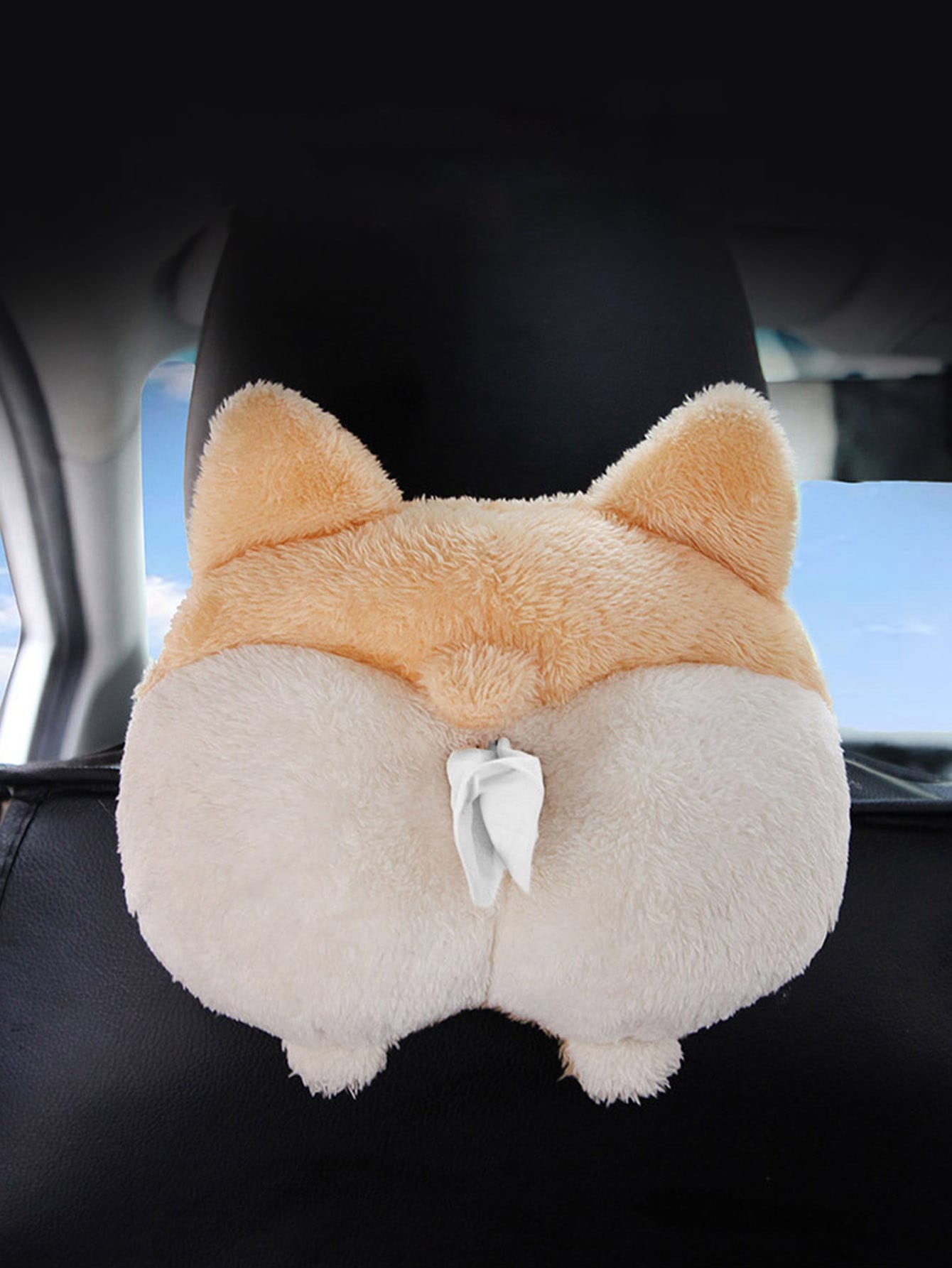Buy SHEIN Cartoon Design Fuzzy Car Tissue Storage Box in Pakistan