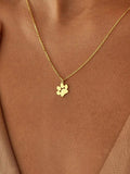 Buy SHEIN 1pc Cute Stainless Steel Cat/Dog Paw Pendant Necklace in Pakistan