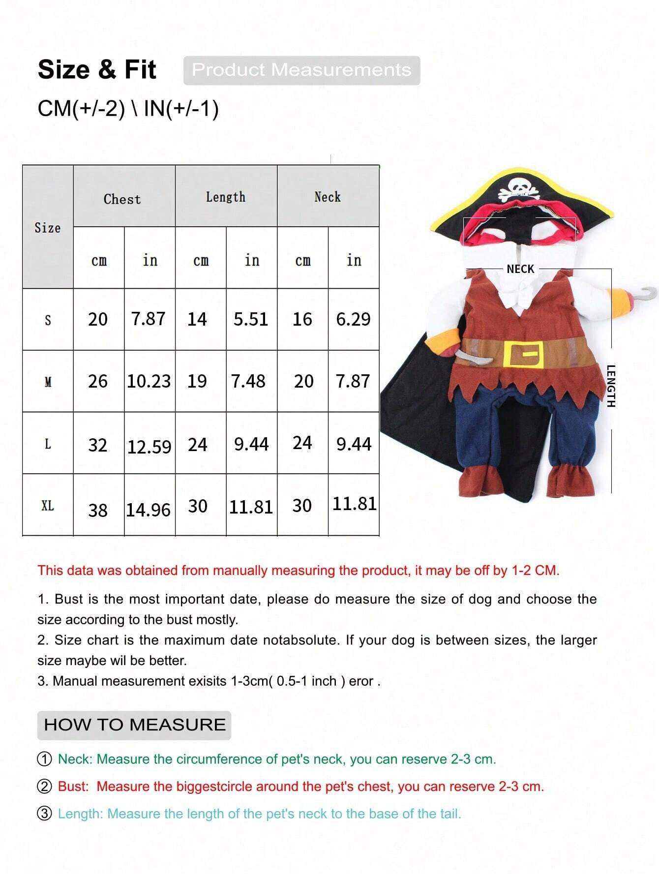 Buy SHEIN 1pc Halloween Pet Costume, Dog Pirate Cosplay Clothes in Pakistan
