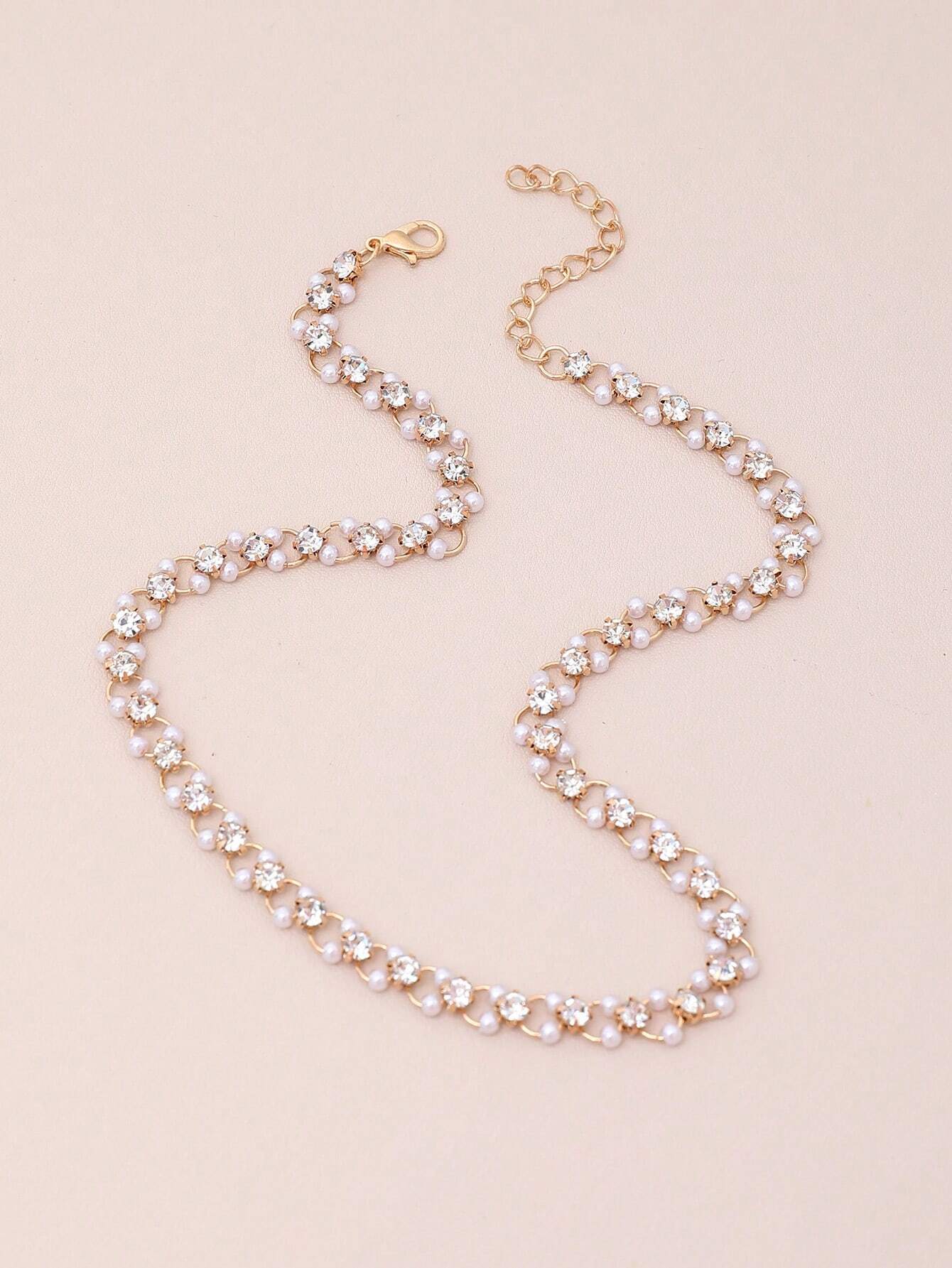 Buy SHEIN 1pc Imitation Faux Pearl Women Choker Necklace in Pakistan