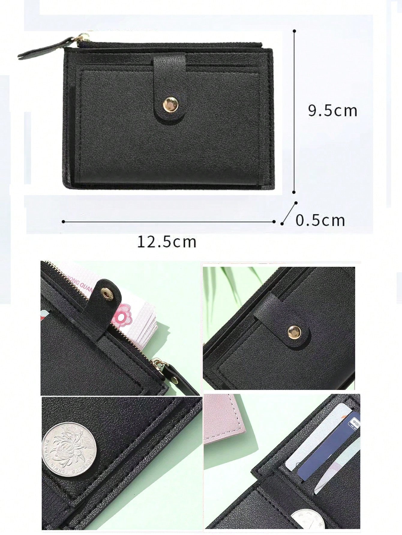 Buy SHEIN 1pc Leather Card Holder Coin Purse in Pakistan