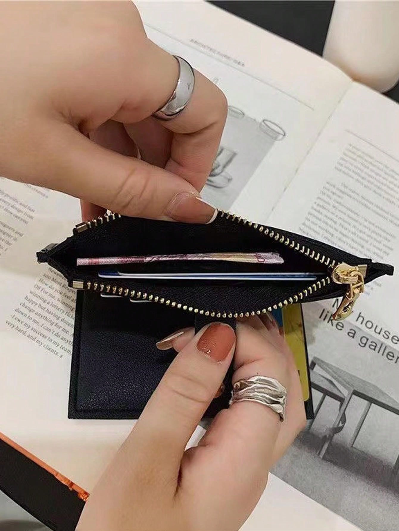 Buy SHEIN 1pc Leather Card Holder Coin Purse in Pakistan