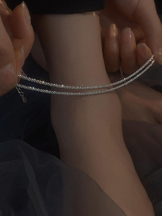 Buy SHEIN 1pc Luxury Rhinestone Decor Anklet For Women For Daily Decoration in Pakistan