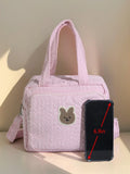 Buy SHEIN 1pc Multifunctional Diaper Bag For Mother And Baby Outdoor With Large Capacity, Embroidery And Insulation. Can Be Carried By Hand, Shoulder Or Crossbody. in Pakistan