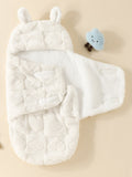 Buy SHEIN 1pc Newborn Rabbit Ear Double-layer Plush Baby Swaddle Blanket in Pakistan