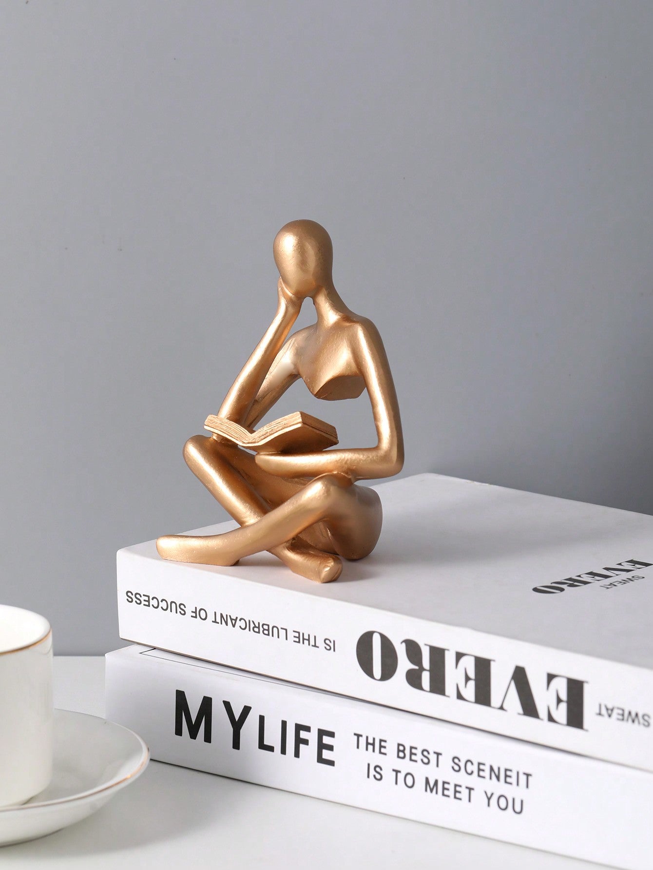 Buy SHEIN Resin Abstract Figure Reading Decorative Desk Ornament in Pakistan