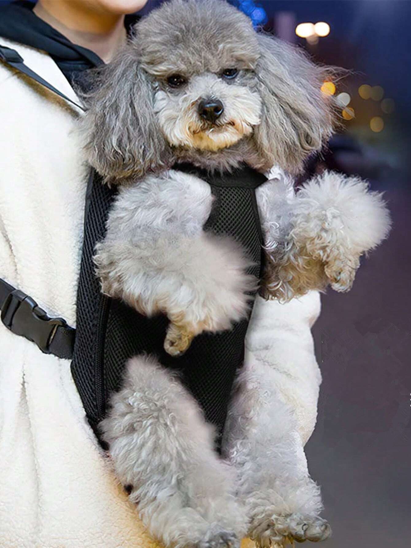 Buy SHEIN 1pc Pet Front Carrier Backpack, Adjustable Front Carrier Backpack, Legs Out Travel Bag For Small Medium Dogs And Cats in Pakistan