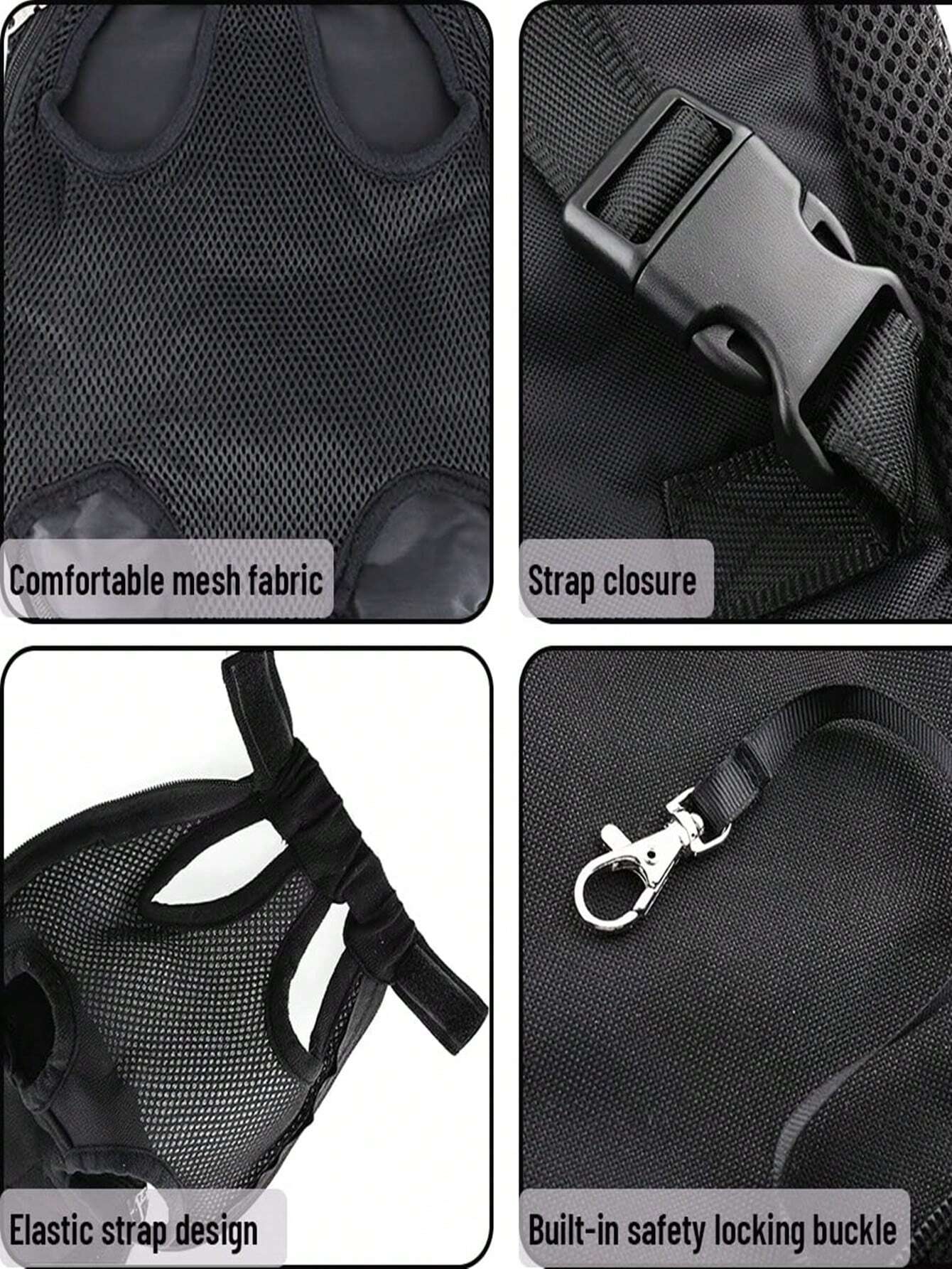 Buy SHEIN 1pc Pet Front Carrier Backpack, Adjustable Front Carrier Backpack, Legs Out Travel Bag For Small Medium Dogs And Cats in Pakistan