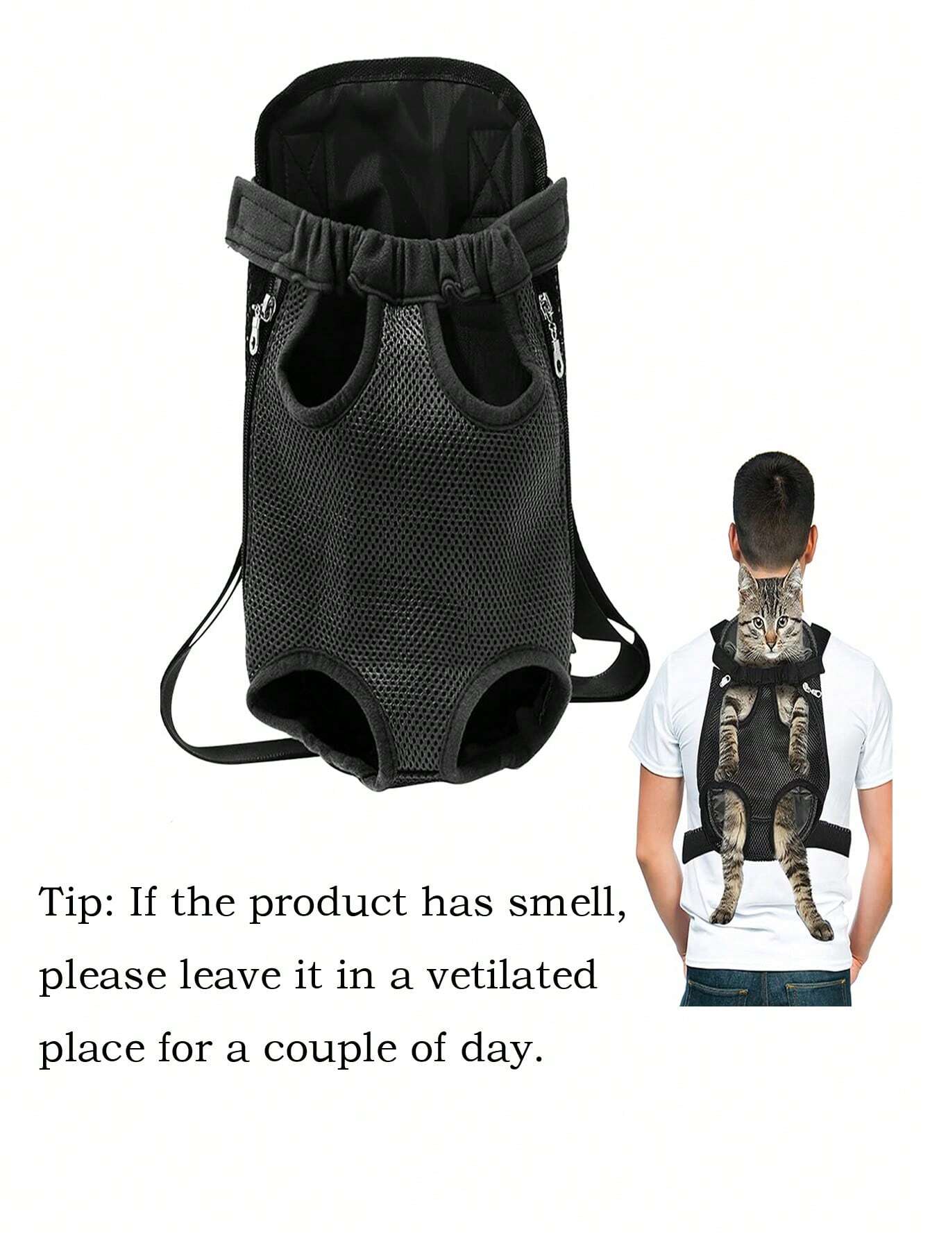 Buy SHEIN 1pc Pet Front Carrier Backpack, Adjustable Front Carrier Backpack, Legs Out Travel Bag For Small Medium Dogs And Cats in Pakistan