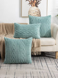 Buy SHEIN 1pc Plush Stripe Pillowcase in Pakistan