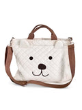 Buy SHEIN 1pc Quilted Diaper Bag With Embroidered Cartoon Bear Design, White, Portable Maternity Travel Bag With Detachable Shoulder Strap For Mommy in Pakistan