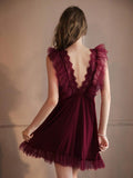 Buy SHEIN 1pc Sexy Lace Patchwork Sheer Mesh Suspender Nightgown, Women Christmas Party Sleepwear in Pakistan